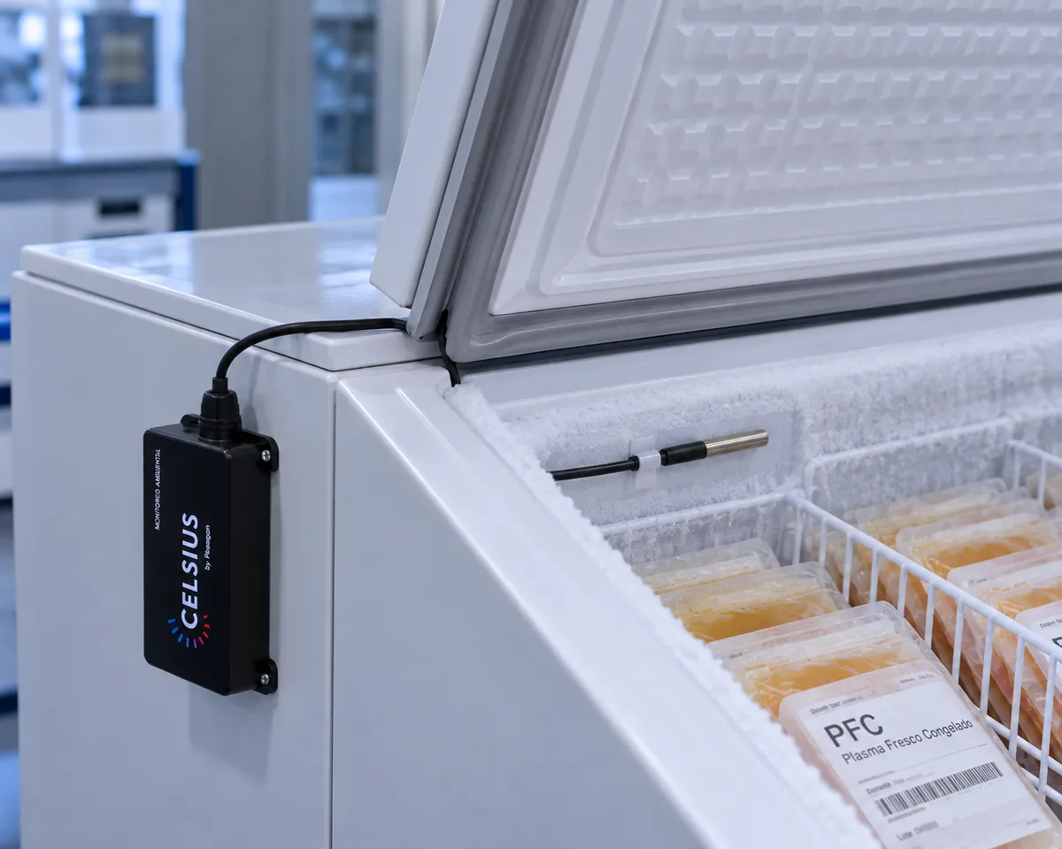 Freezer con sensor de temperatura CELSIUS