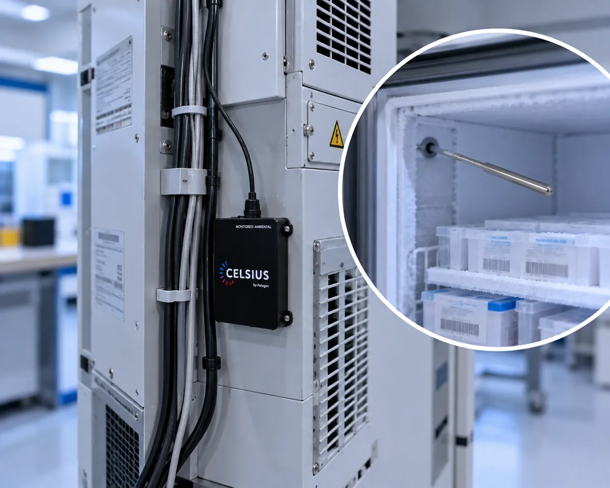 Ultrafreezer de laboratorio con sonda de temperatura CELSIUS